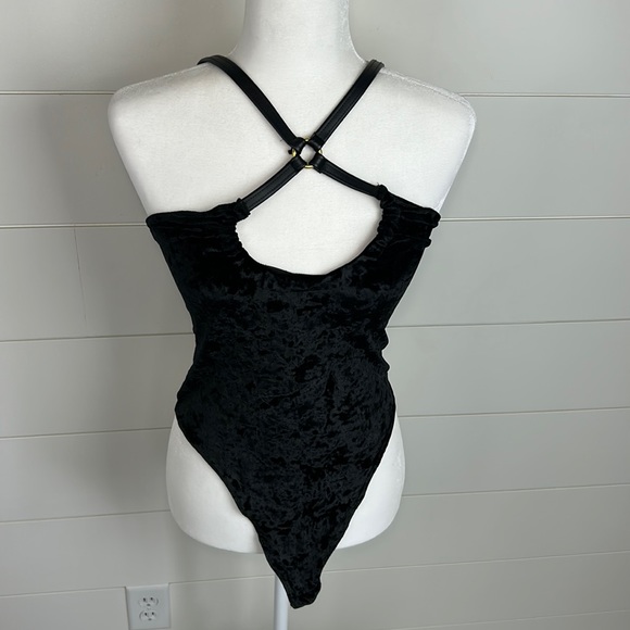 For Love & Lemons Skivvies Lula Bodysuit in Black Women’s Size Small S - Picture 3 of 13
